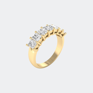 แหวนวงแหวนห้าเม็ดทรงเรเดียนท์คัท 2.10 กะรัต - Product Image 4