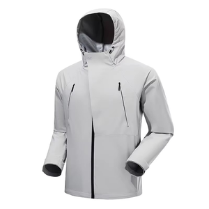 Veste à capuche rose clair pour homme, élégante, zippée, légère, respirante, pour l'extérieur, décontractée, design minimaliste moderne, pour un usage quotidien - Product Image 5