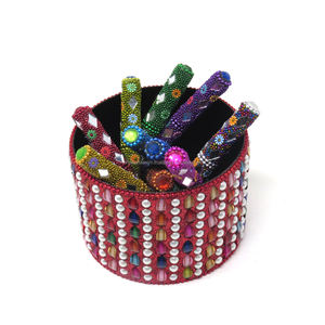 Portalápices Decorativo Hecho a Mano con Cuentas y Brillo para Escritorio, Oficina, Mesa, Organizador Decorativo, Soporte para Bolígrafos, Decoración de Escritorio, Portalápices para Regalos - Product Image 5
