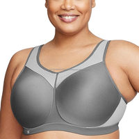 Sujetador deportivo de talla grande para mujer, de alto impacto y soporte, compresión completa, con aros, sin costuras, para yoga y ropa deportiva.