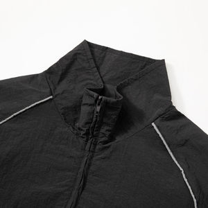 Custom Men Nylon Windbreaker Tracksuit Set Windproof Workout Clothing Custom Casual Piping Work Nylon Two Piece Tracksuit Sets - Product Image 5