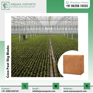 Bloc de tourbe de coco de qualité supérieure ou briques de coco pith 5kg pour plantes ornementales poussant dans la méthode de la culture hydroponique - Product Image 6