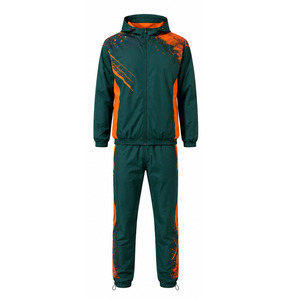 Men Custom Windbreaker Set <b>Lightweight</b> Polyester <b>Jacket</b> Pants Quick Dry <b>Running</b> Training Sportswear Wholesale Activewear OEM ODM - Product Image 1