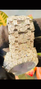 Luxury Iced Out Day Hip Hop Date High Quality Marquise Cut Diamonds Round Automatic <b>Mechanical</b> Full Bling Vintage <b>Watch</b> for Men - Product Image 3