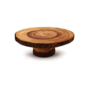 ฐานวางเค้กไม้สักแบบเรียบง่าย ขนาด 12 นิ้ว ทรงกลม สำหรับจัดแสดงขนมหวานบนตู้ หรือใช้เป็นแท่นเสิร์ฟในงานแต่งงาน งานเลี้ยง และตกแต่งบ้าน - Product Image 3