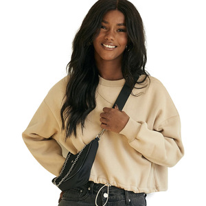 Custom Print Logo 100% <b>Polyester</b> Sublimation Plain <b>Hoodies</b> Blank Plus Size Long Sleeve Crewneck Sweatshirts for Women Men - Product Image 5
