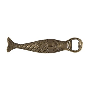 ที่เปิดขวดรูปปลาทองเหลืองโบราณ ของตกแต่งบาร์ ของที่ระลึกสำหรับนักตกปลา - Product Image 1