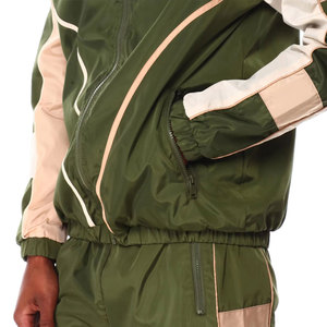 Prix d'usine – Ensemble court léger à capuche, coupe-vent uni, style décontracté, avec logo brodé, faible quantité minimale de commande - Product Image 5