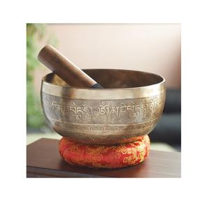 Bol chantant en laiton antique, instrument de thérapie sonore pour la méditation, le yoga, la guérison, l'équilibrage des chakras, la relaxation et la pratique spirituelle - Product Image 4