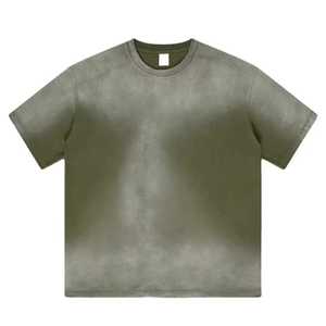 T-shirts décontractés pour hommes de haute qualité, grande taille, 100% coton, poids lourd, écologiques, respirants - Product Image 4