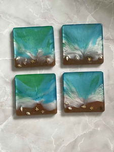 Elegante Juego de Posavasos de Resina Diseñado para Mesa de Centro, Mesa de Comedor y Decoración del Hogar con Acabado Duradero y Apariencia Elegante - Product Image 4