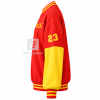 Sweat-shirt de sororité NSPDK avec col rond et logo brodé, manches longues, rouge et or, sweat-shirt tendance pour femme