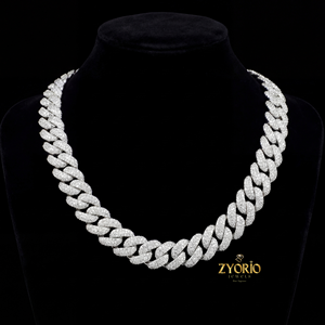 Collier chaîne cubaine Moissanite pour Hommes et Femmes, en Argent Sterling 925, entièrement pavé, Bijou de luxe tendance pour fiançailles, mariage et déclaration, style Hip-Hop - Product Image 4