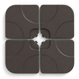 Base per Ombrellone da Patio da 20 Pollici, Piastra Riempibile con Acqua o Sabbia, Arredamento Moderno da Esterno - Product Image 3