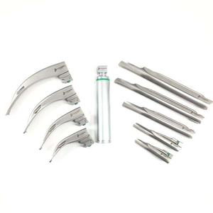 Ensemble de laryngoscopes avec lames et poignée pour la gestion des voies respiratoires chez l'adulte et l'enfant, intubation endotrachéale, usage ORL - Product Image 1