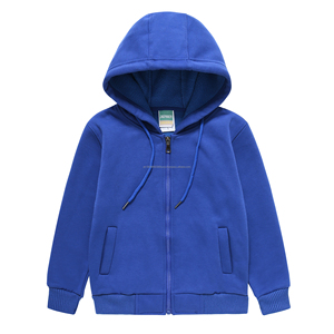 Alta calidad Unisex personalizado Full Zip Up Hoodie niños algodón polar de gran tamaño pesado invierno cálido Zip Up Hoodie - Product Image 5