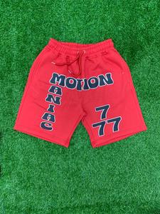 Shorts pour hommes 100% Coton, couleur unie, avec logo sur le devant, taille mi-haute, cordon de serrage, décontracté, respirant, séchage rapide, en tissu tissé, imprimé en relief, effet délavé - Product Image 1