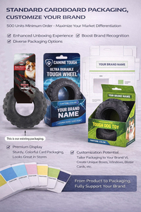 犬用噛むおもちゃ（おやつ穴付き）-退屈解消、歯磨き、インタラクティブな餌やりに最適な耐久性のあるTPRタイヤ - Product Image 4