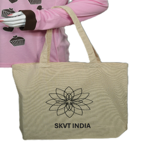 Wholesale <b>Small</b> MOQ Custom Reusable Cotton Tote Bag Custom Printed Canvas <b>Shopping</b> Bag Eco-Friendly Women's Beach Zipper Closure - Product Image 5