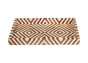 High Quality Design Bone Inlay Tray colourful Bone Inlay Serving Tray With Handle Decorative Trays At very <b>low</b> wholesale Price - Product Image 6