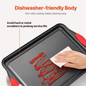 6-Piece Nonstick Carbon Steel <b>Bakeware</b> Set with <b>Silicone</b> Handle Baking Pan Set - Product Image 4
