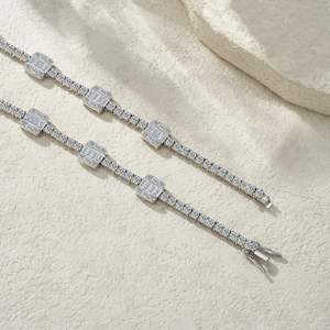 Cadena Chapada en Oro de Joyería Hip Hop, Joyería Fina para Mujer, Collar de Cadena con Diamantes Moissanite - Product Image 2