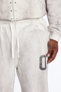 Men's Vintage Washed Tracksuit Set Oversized Snap Button <b>Hoodie</b> Wide Leg Sweatpants Print Streetwear Two Piece OEM <b>Christmas</b> Set - Product Image 5