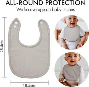 Bavoir d'alimentation pour bébé en 95% bambou et 5% élasthanne, coupe confortable - Product Image 5