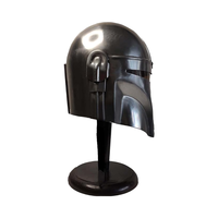 Casque en acier de style mandalorien portable à collectionner en métal moderne armure accessoire affichage Cosplay Costume pièce support non inclus