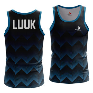 Camiseta sin Mangas con Logotipo Personalizado en la Parte Delantera, de Secado Rápido, Deportiva, para Fitness, Ecológica, Tejida, con Cuello Redondo, para Hombre - Product Image 1