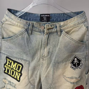 MIXED EMOTION Jeans en denim de haute qualité, coupe classique, délavé moyen, pour hommes et femmes, styles les plus vendus aux États-Unis - Product Image 4