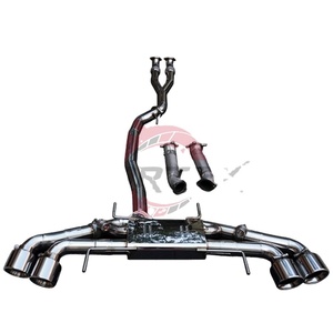 ระบบท่อไอเสียแคทแบ็ก OEM สแตนเลส Valvetronic สำหรับ Nissan GTR พร้อมแถบตกแต่งและส่วนหัวท่อรูปตัว Y - Product Image 1