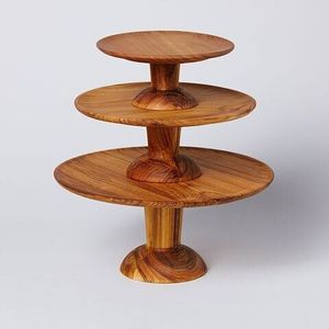 Support de présentation de pâtisserie en bois fait main avec finition lisse pour comptoir de pâtisserie et organisation de fête d'anniversaire - Product Image 6