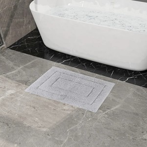 Alfombrillas de Baño de Algodón Ecológicas, Suaves y Cómodas, de Grosor Medio, Ovaladas, Lavables, con Diseño de Mechones, Multicolores, Hechas en India para Hotel y Hogar - Product Image 5