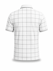 Camisa Casual Blanca de Manga Corta para Hombre, con Botones, Logotipo Personalizado en el Frente, Tejido de Poliéster/Algodón Transpirable - Product Image 3