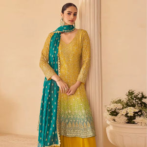 Colección de Bordados y Lentejuelas en Tela Georgette Heavy Fox para Trajes de Boda - Product Image 1