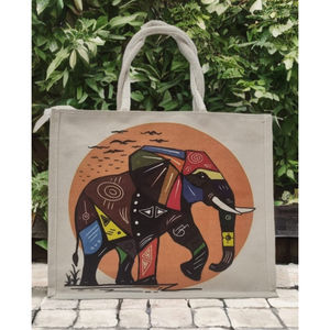 <b>Printed</b> Cotton Canvas Bag-Durable Lightweight Single Tier for Bedroom Wardrobe & Outdoor Use - Product Image 3