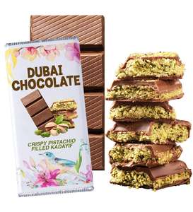 Chocolate de Pistacho y Knafeh de Dubái de Alta Calidad, Barra de Chocolate FIX, Postre de Chocolatería, VIRAL EN TIKTOK - Product Image 6