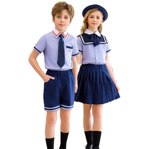 Luxury Primary School Uniform Set for Children. Boys/Shirts & <b>Girls</b>/<b>Skirt</b>. Custom Logo & ODM. Polyester/Cotton Material - Product Image 1