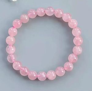 Pulsera de cuarzo rosa natural al por mayor, cristal curativo, piedras preciosas, ágata, joyería de cuarzo rosa a la venta por Aameena Agate - Product Image 5