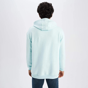 Sweat à capuche décontracté pour homme, en coton et polyester, tissu polaire, séchage rapide, respirant, logo personnalisé sur le devant - Product Image 1