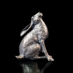 Sculpture de lapin classique en aluminium moulé, figurine décorative en métal pour jardin, patio, pelouse, balcon, décoration intérieure - Product Image 1