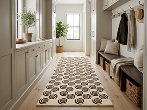 Tapis de cuisine sur mesure haut de gamme, design rectangulaire moderne, tufté à la main, tissé, à poils coupés, résistant aux taches, tapis fin, vente en gros - Product Image 3
