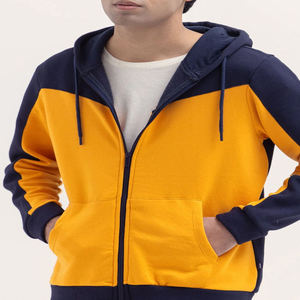 Men's <b>Orange</b> Zip-Up <b>Hoodie</b> Regular Fit Solid Color Casual Autumn 100% Cotton 430g Beazer Sports Breathable Custom Design - Product Image 6
