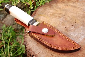 Professional Hunting <b>Knife</b> with Natural <b>Bone</b> <b>Handle</b> | Hand Forged Damascus Steel Bushcraft Camping <b>Knife</b> - Product Image 2