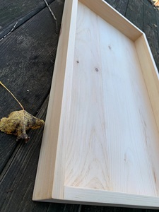 ถาดเสิร์ฟไม้เนื้อแข็งขัดเงา สไตล์อเมริกัน อเนกประสงค์และพกพาได้ รูปทรงสี่เหลี่ยมผืนผ้า หนา 1 นิ้ว ทำความสะอาดง่าย - Product Image 5