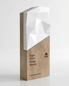 Premium Square Acrylic Crystal Award with Wooden Base Custom Offset Printed Recognition <b>Trophy</b> Recyclable Durable - Product Image 3