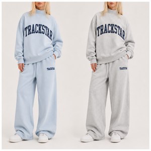 Sudadera Oversize Personalizada para Mujer con Cuello Alto, de Algodón y Forro Polar, Lisa, Estilo Casual Urbano, Marca Privada, Azul Claro - Product Image 2