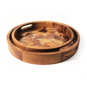 Plato de madera para verduras. Disponible en todos los tipos de madera. Se utilizan para exhibir productos frescos, guardar refrigerios o como un elemento decorativo. - Product Image 5