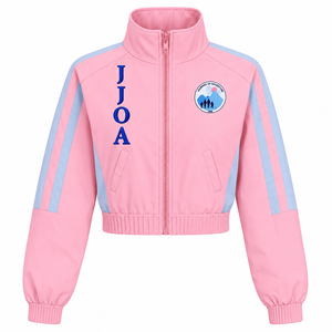 เสื้อแจ็คเก็ตวินด์เบรกเกอร์ปักลายสำหรับชมรมนักเรียนหญิงกรีก Jack And Jill Of America Inc. ขายส่ง พร้อมเครื่องประดับกรีก - Product Image 4
